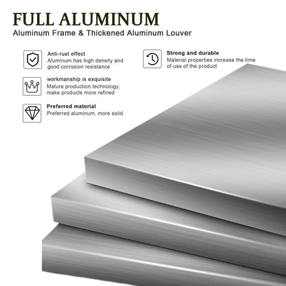 Premium Louver Pergola Aluminium Frame & Louvers