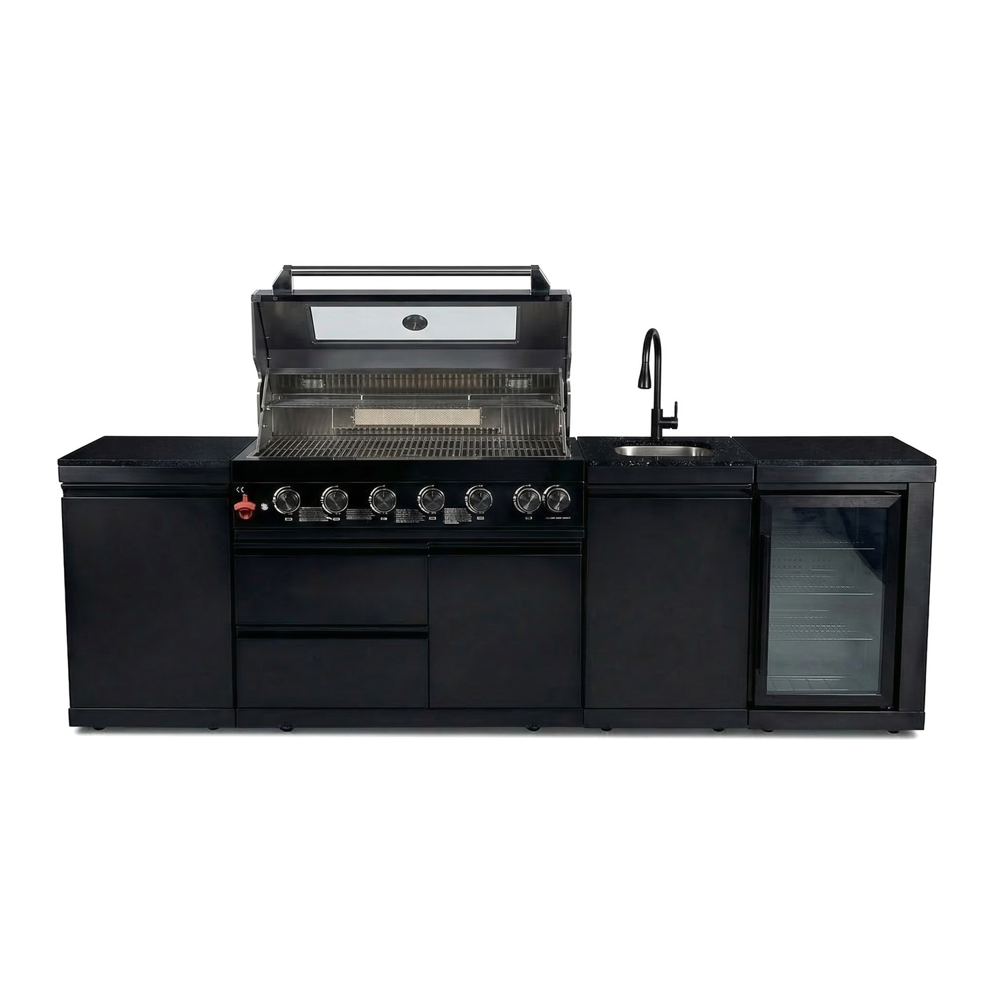 6-Burner 85000 BTU Deluxe Stainless Steel Propane Gas Outdoor Kitchen Grill