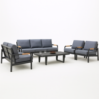 Outdoor Lounge Set Built to Last, Powder-Coated Aluminum Frame, All-Weather Cushions, 4-Piece Patio Set