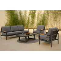 Outdoor Lounge Set Built to Last, Powder-Coated Aluminum Frame, All-Weather Cushions, 4-Piece Patio Set