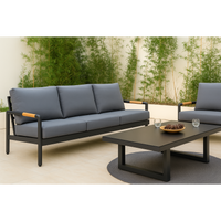 Outdoor Lounge Set Built to Last, Powder-Coated Aluminum Frame, All-Weather Cushions, 4-Piece Patio Set
