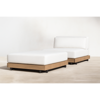 Modular Patio Lounge Set Built to Last Decades, Premium Teak Slats, Weather-Resistant Cushions, Corner Units