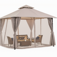 Outdoor Gazebo Built for Year-Round Use, 12x12 Premium Canopy, Double-Tier Vented Roof, Steel Frame