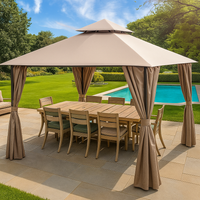 Outdoor Gazebo Built for Year-Round Use, 12x12 Premium Canopy, Double-Tier Vented Roof, Steel Frame