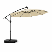 Cantilever Umbrella Built to Last, Solar LED Lighting, Aluminum Frame, Premium Outdoor Textiles