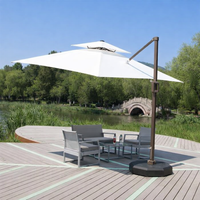 Cantilever Patio Umbrella Built to Last, Integrated LED Lighting, Powder-Coated Aluminum, Premium Fabric