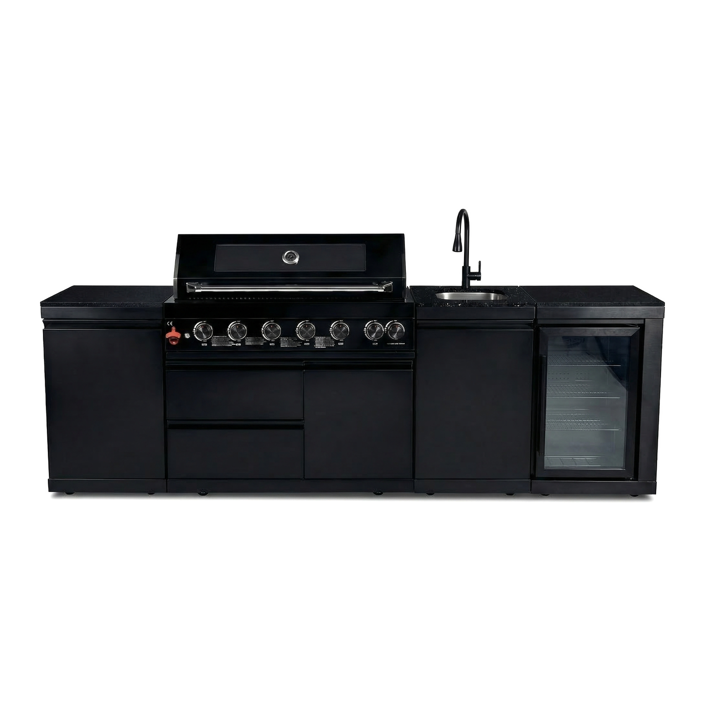 6-Burner 85000 BTU Deluxe Stainless Steel Propane Gas Outdoor Kitchen Grill