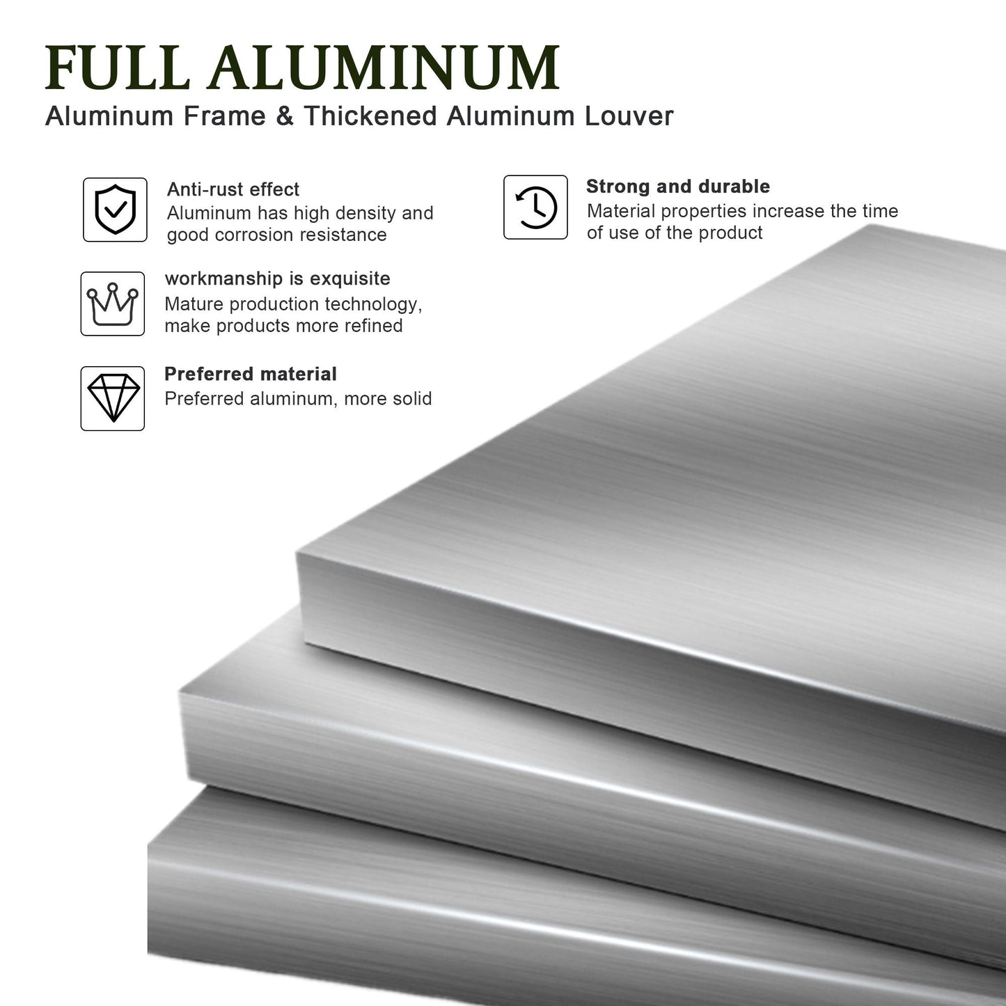 Premium Louver Pergola Aluminium Frame & Louvers