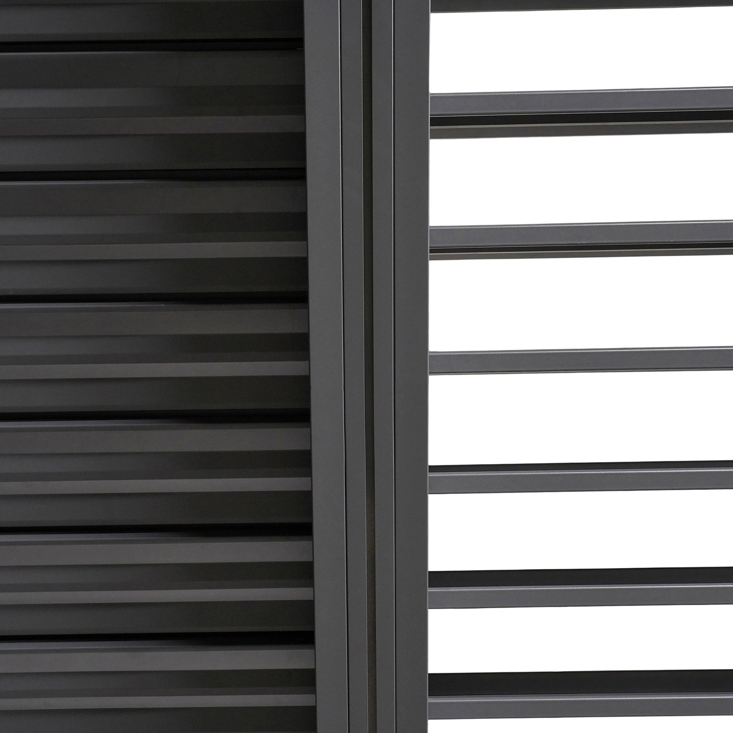 Byron Black Outdoor Pergola Aluminum with Adjustable Louvered Roof