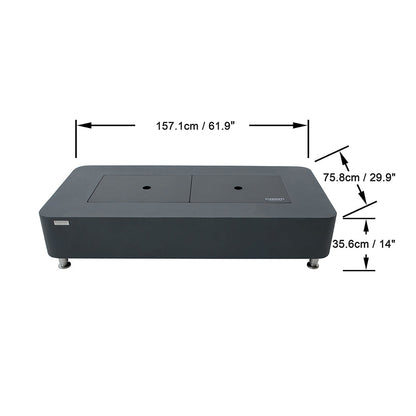 Elementi Sydney Ethanol Fire Pit 61.9 x 29.9 Inches