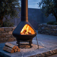 EmberCraft Nova Chiminea Fire Pit — Studio Shot