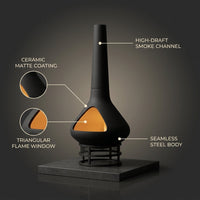 EmberCraft Nova Chiminea Fire Pit — infographic