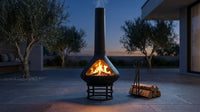 EmberCraft Nova Chiminea Fire Pit — Lifestyle