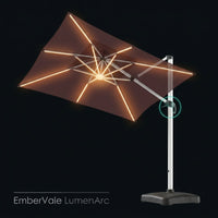 EmberVale LumenArc Cantilever Patio Umbrella — How It Works