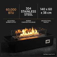 NoirTable Linear Gas Fire Pit — Results & Stats