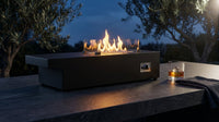NoirTable Linear Gas Fire Pit — Lifestyle
