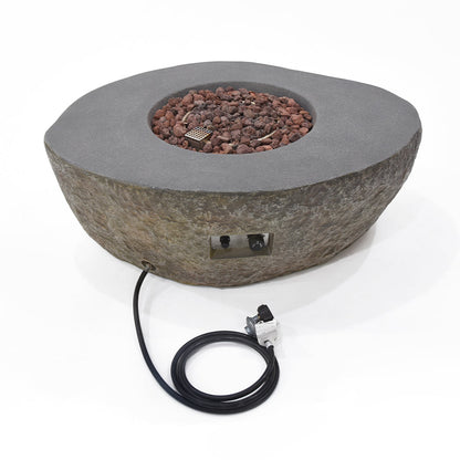 Outdoor Boulder Fire Pit Table - Select Fuel Type