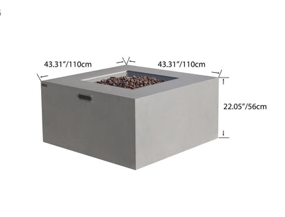 Elementi Rocky Propane Fire Pit, 43 x 43 Inches