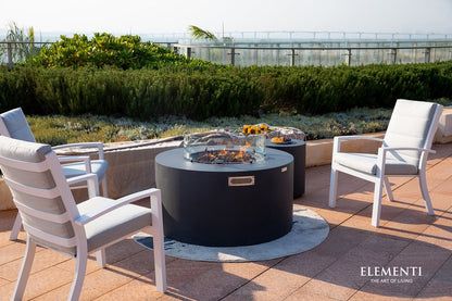 Sol Living Pacaya Propane Fire Pit Light Grey, 43 x 43 Inches