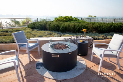 Sol Living Pacaya Propane Fire Pit Light Grey, 43 x 43 Inches