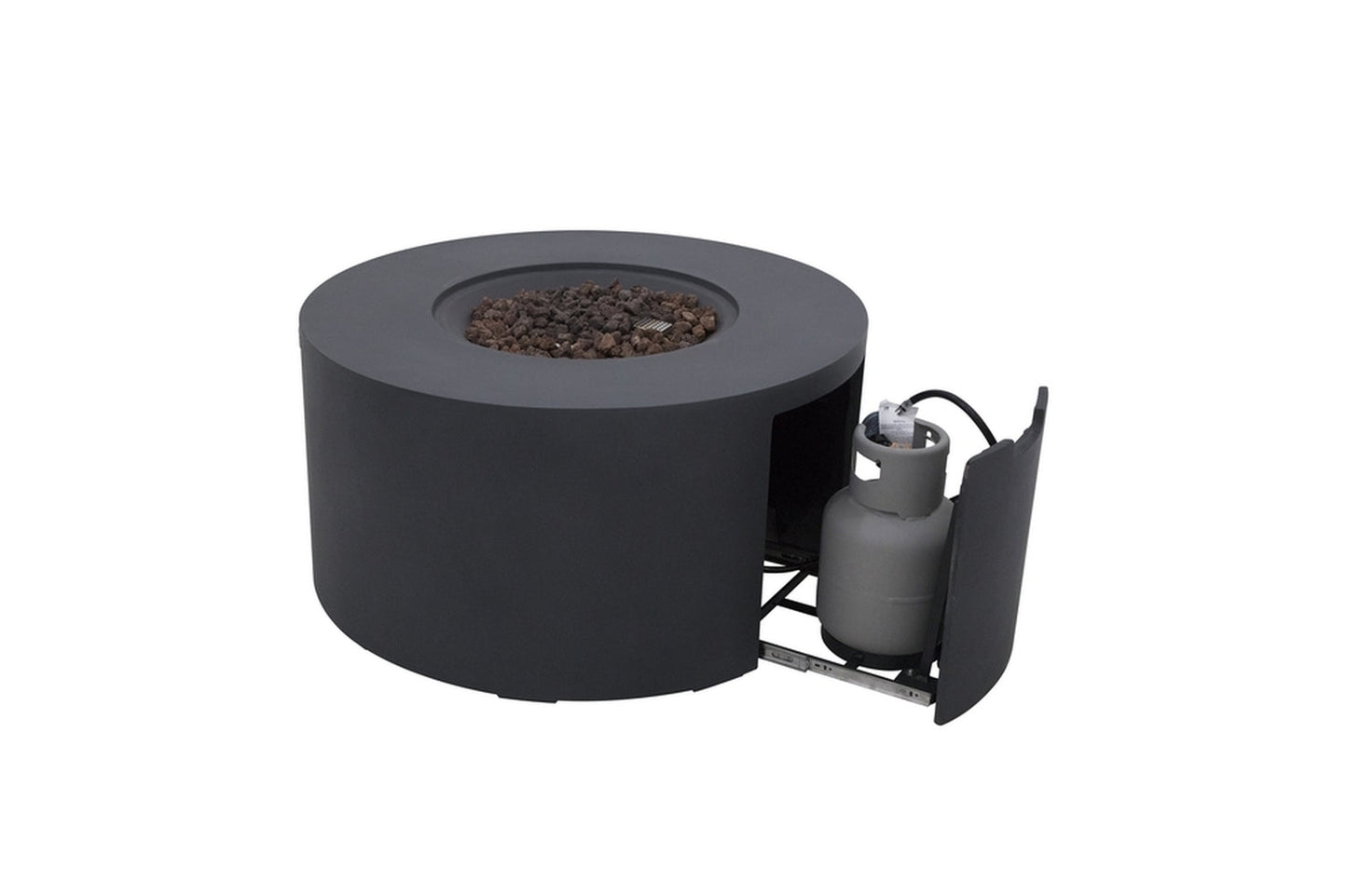 Sol Living Pacaya Propane Fire Pit Light Grey, 43 x 43 Inches