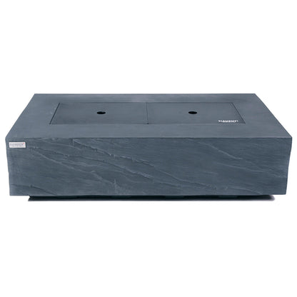 Capetown Outdoor Slate Black Fire Pit Table - Select Fuel Type