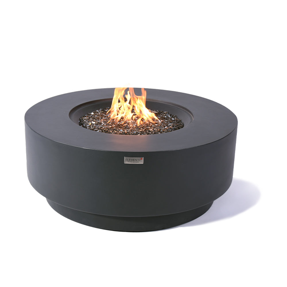 Nimes Outdoor Dark Grey Fire Pit Bowl - Select Fuel Type