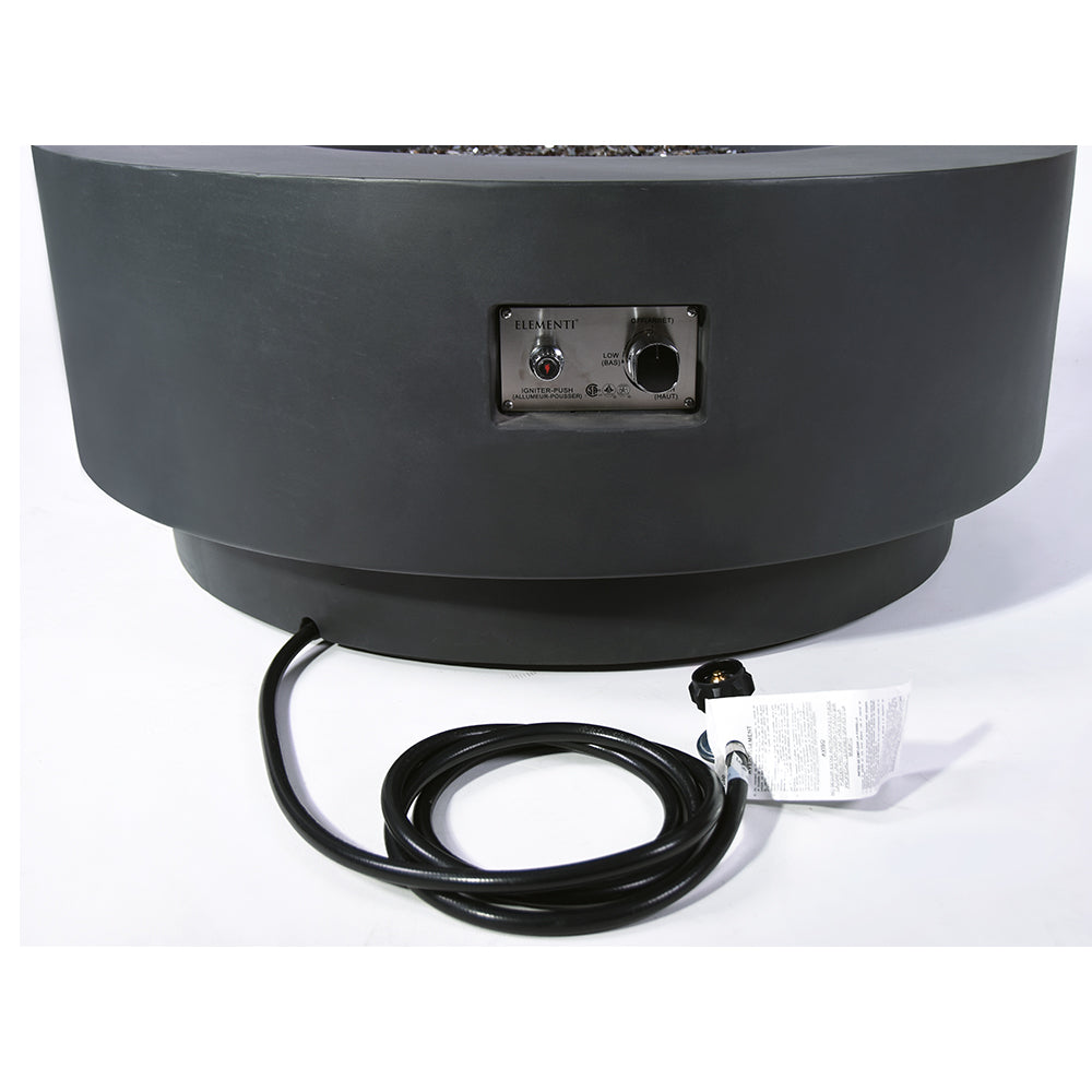 Nimes Outdoor Dark Grey Fire Pit Bowl - Select Fuel Type