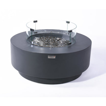 Nimes Outdoor Dark Grey Fire Pit Bowl - Select Fuel Type