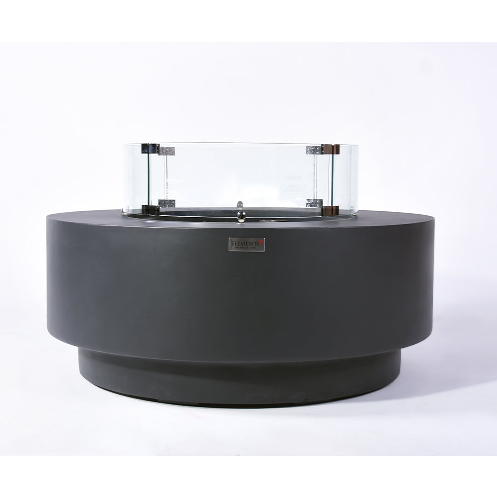 Nimes Outdoor Dark Grey Fire Pit Bowl - Select Fuel Type