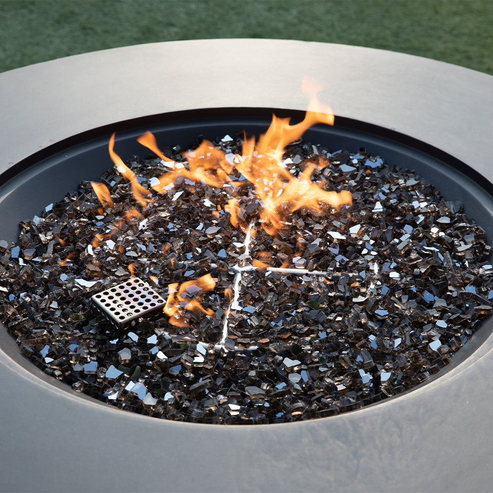 Nimes Outdoor Dark Grey Fire Pit Bowl - Select Fuel Type