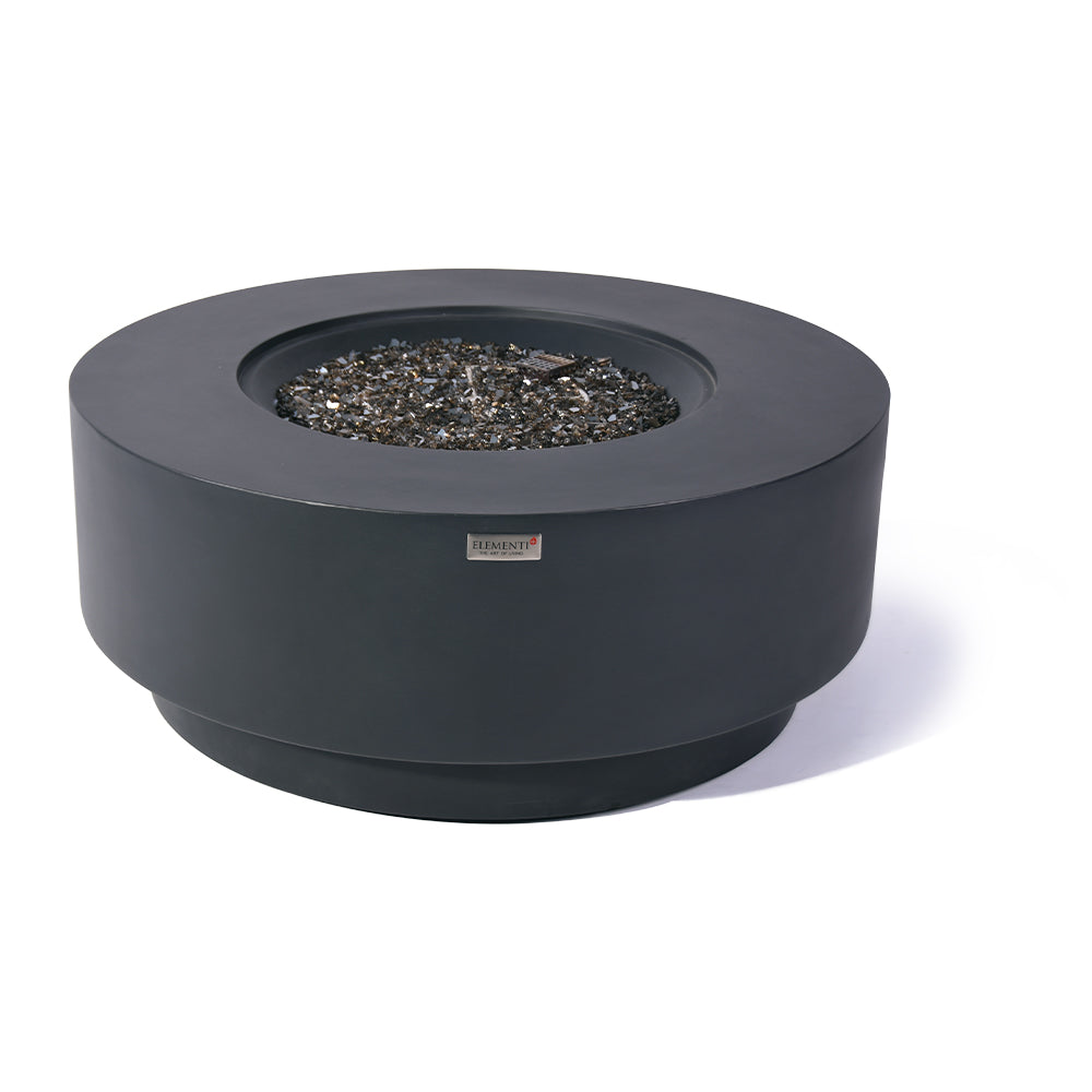 Nimes Outdoor Dark Grey Fire Pit Bowl - Select Fuel Type