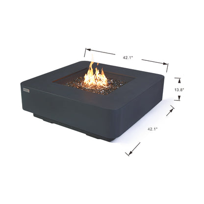 Bergamo Outdoor Dark Grey Fire Pit Table - Select Fuel Type