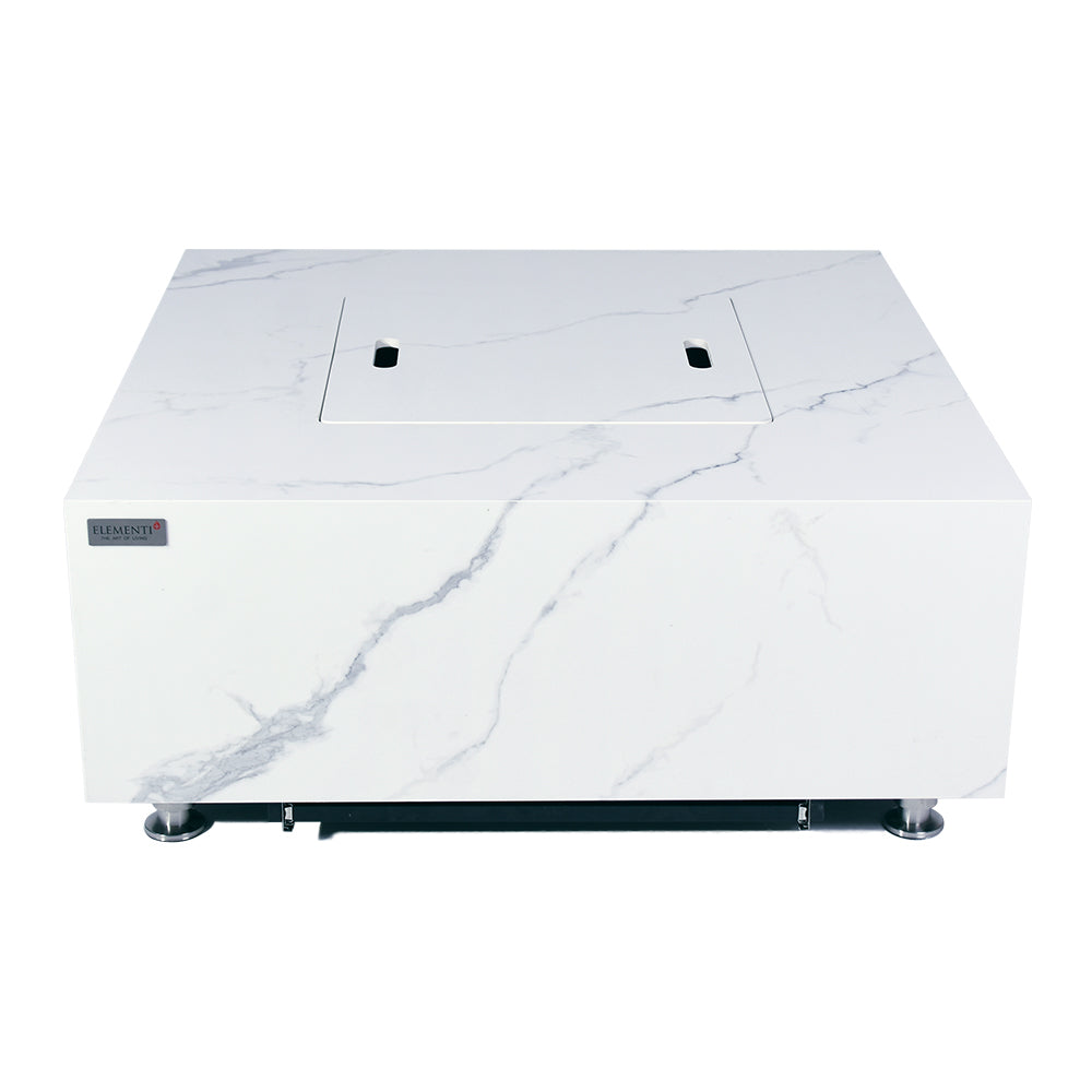 Bianco Outdoor Bianco White Fire Pit Table - Select Fuel Type
