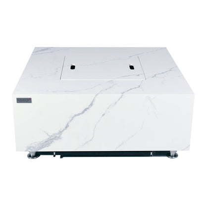 Bianco Outdoor Bianco White Fire Pit Table - Select Fuel Type