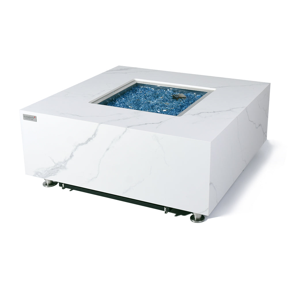 Bianco Outdoor Bianco White Fire Pit Table - Select Fuel Type