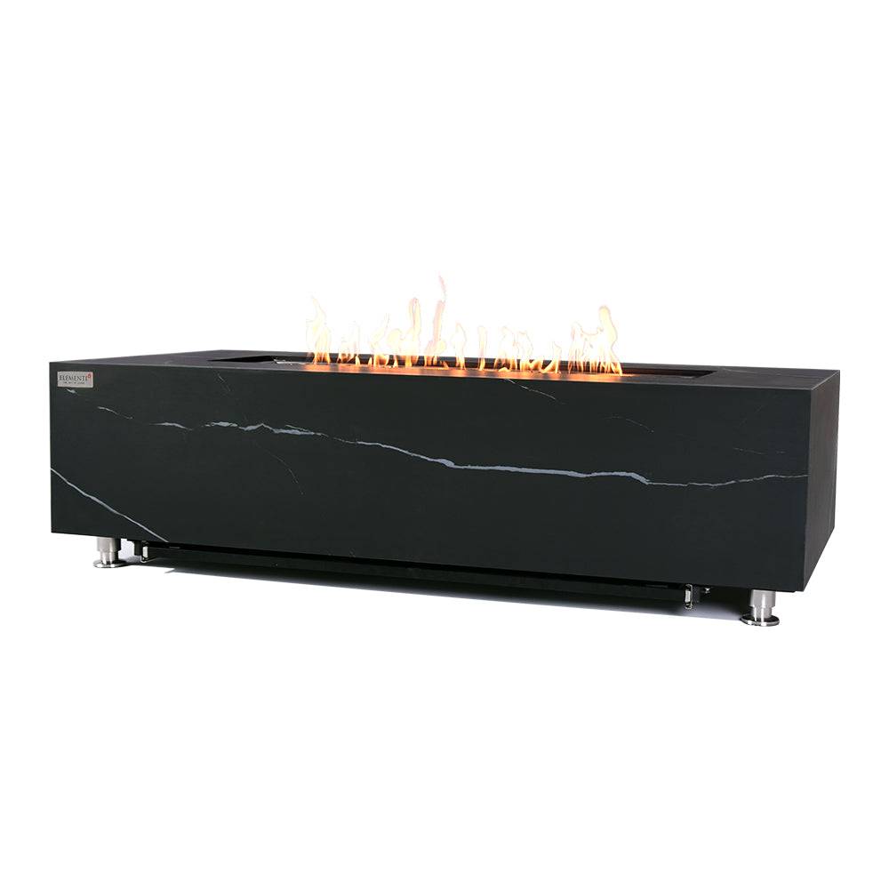 Varna Outdoor Bulgaria Black Fire Pit Table - Select Fuel Type