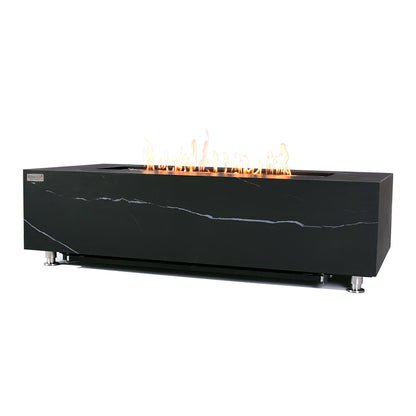 Varna Outdoor Bulgaria Black Fire Pit Table - Select Fuel Type