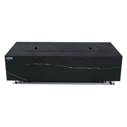 Varna Outdoor Bulgaria Black Fire Pit Table - Select Fuel Type