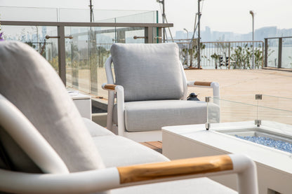 Santorini 3-Piece Aluminum Outdoor Patio Furniture Set