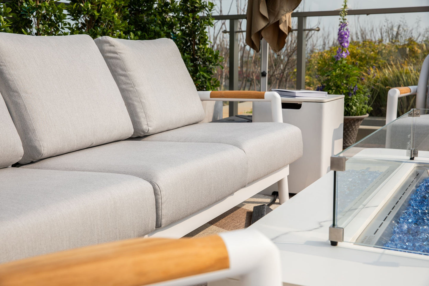 Santorini 3-Piece Aluminum Outdoor Patio Furniture Set