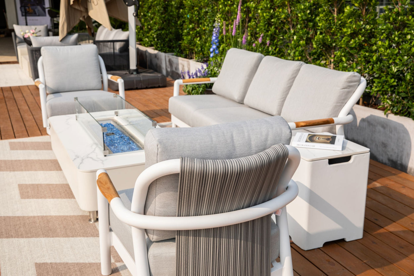 Santorini 3-Piece Aluminum Outdoor Patio Furniture Set