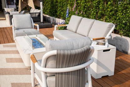 Santorini 3-Piece Aluminum Outdoor Patio Furniture Set