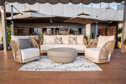 Malibu 3-Piece Aluminum Outdoor Patio Furniture Set