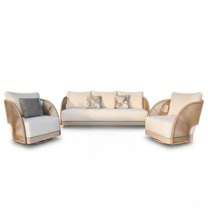 Malibu 3-Piece Aluminum Outdoor Patio Furniture Set