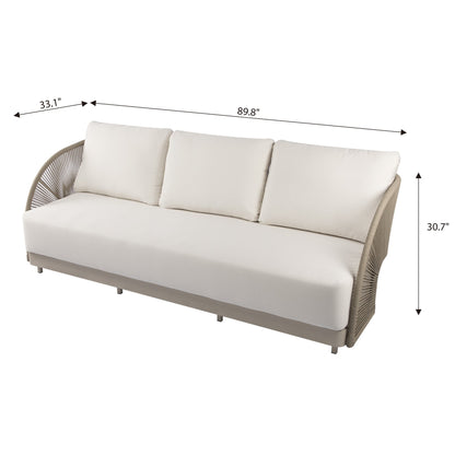 Malibu Outdoor Patio 3 Seat Sofa