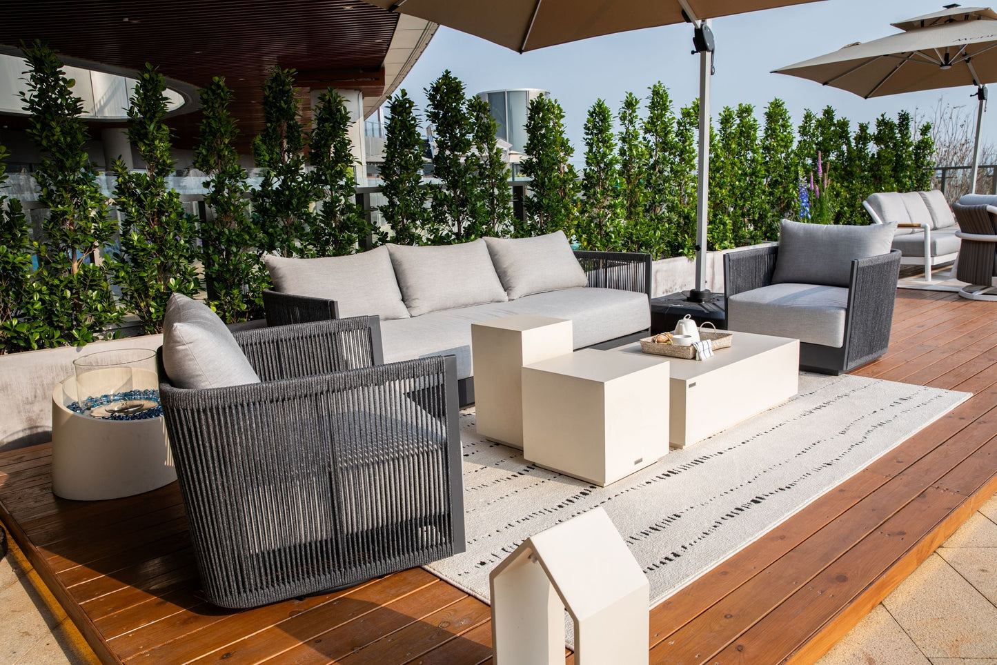 Capri 3-Piece Aluminum Outdoor Patio Furniture Set