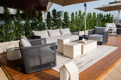 Capri 3-Piece Aluminum Outdoor Patio Furniture Set