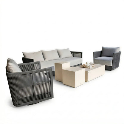 Capri 3-Piece Aluminum Outdoor Patio Furniture Set