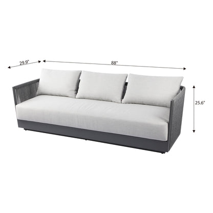 Capri Outdoor Patio 3 Seat Sofa